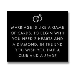 Marriage Is Like Metalic Detail Plaque