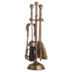 Sphere Topped Companion Set in Brass