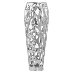 Oli Silver Large Perforated Coral Inspired Vase