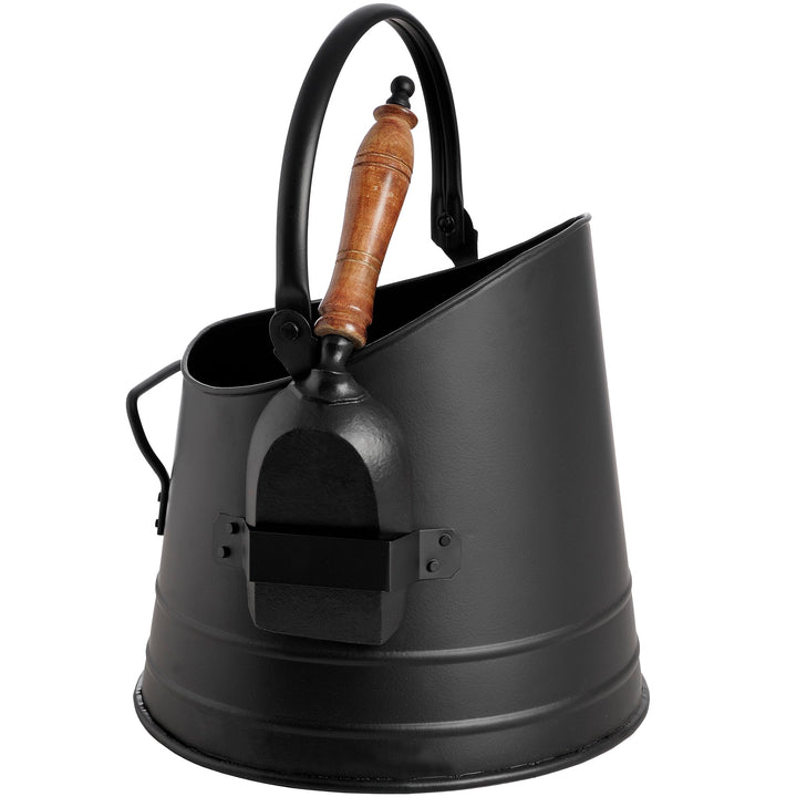 Coal Bucket with Teak Handle Shovel