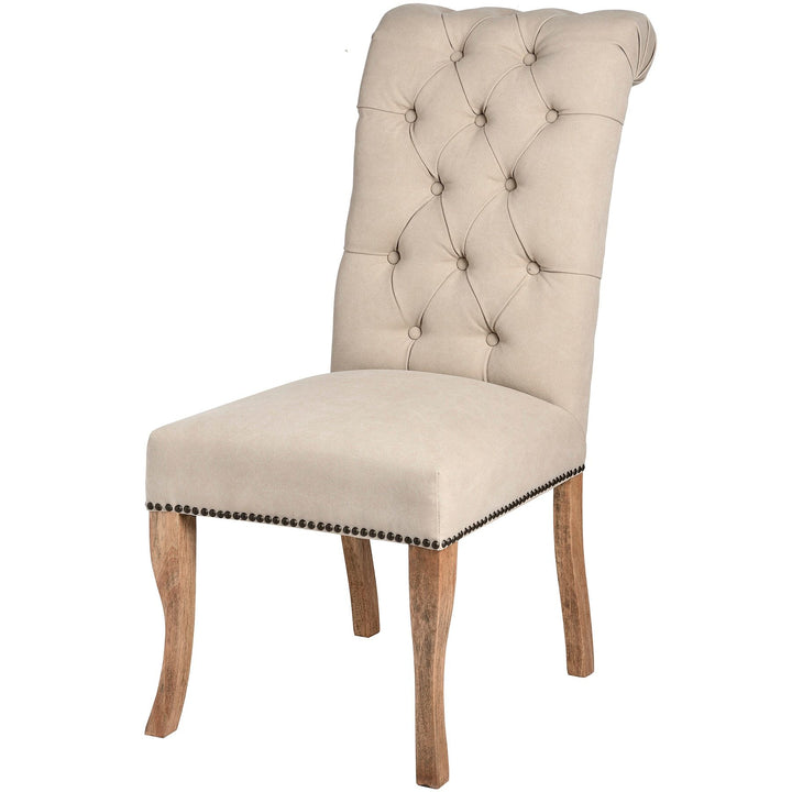 Roll Top Dining Chair With Ring Pull
