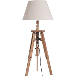 Iris Wooden Tripod Table Lamp