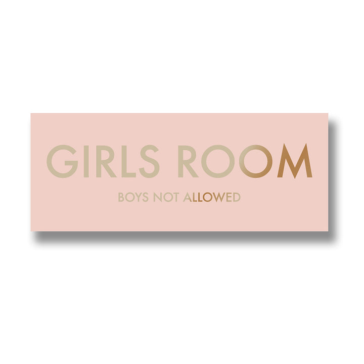 Girls Room Metalic Detail Plaque