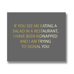 Kidnapped Silver Foil Plaque