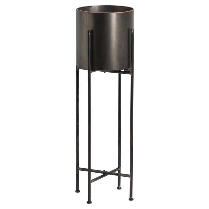 Large Metal Planter On Black Frame