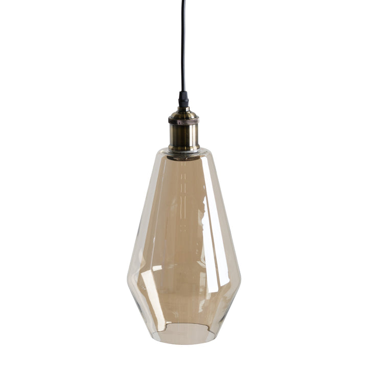 Rosa Smoked Glass Teardrop Ceiling Light