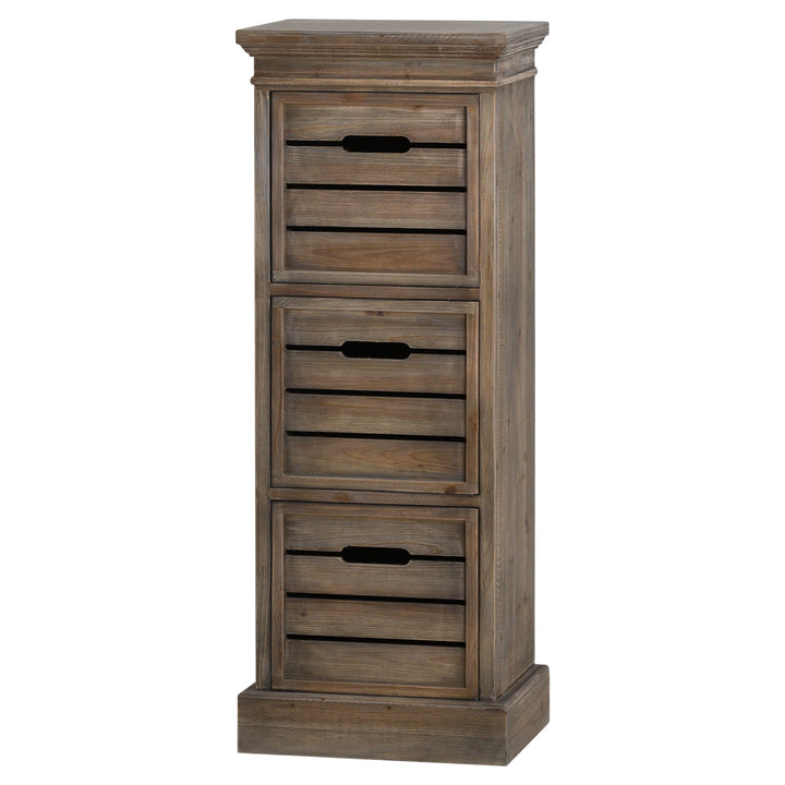 Havana Distressed Pine Tall Three Drawer Chest