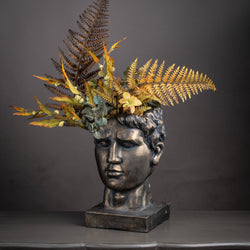 Roman Head Planter Indoor Outdoor
