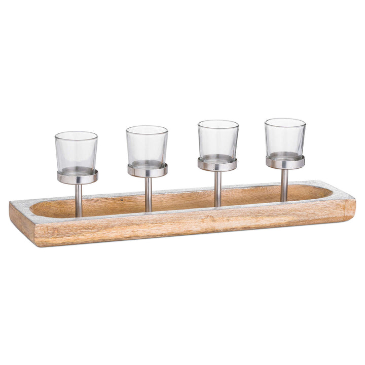 Kerry Display Tray With Four Glass Tealight Holders
