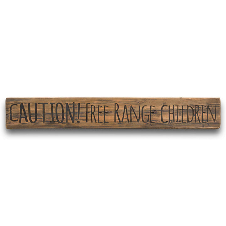 Free Range Children Wooden Plaque