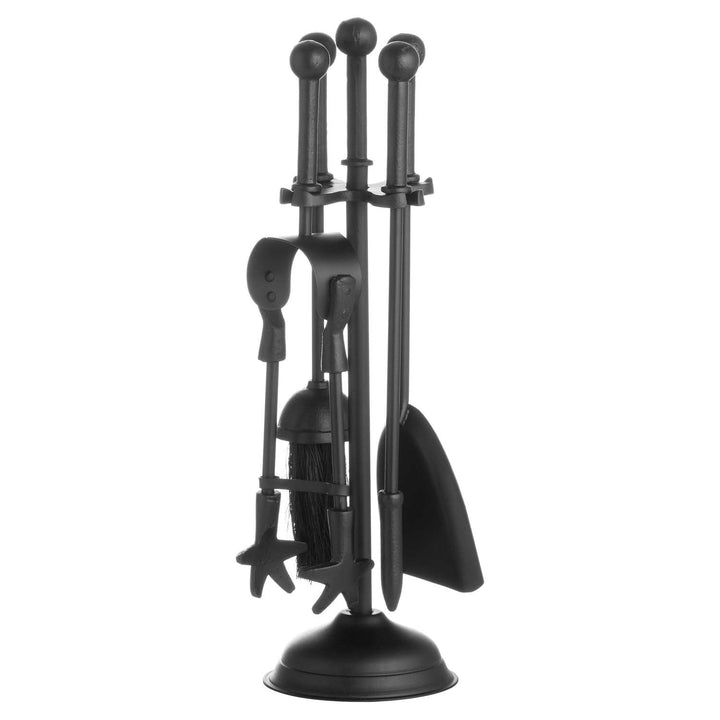 Sphere Topped Companion Set In Black