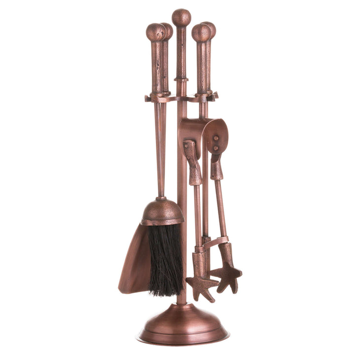 Sphere Topped Companion Set In Copper