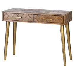 Bali Gold 2 Drawer Console Table