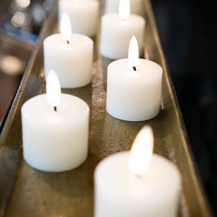 Elegance Collection Set Of 6 Natural Glow Led Tealight Candles