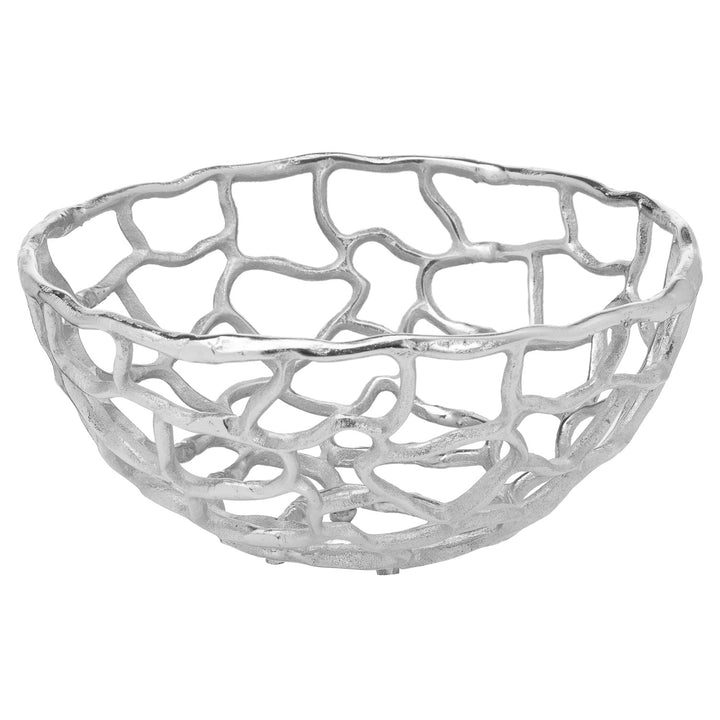 Oli Silver Perforated Coral Inspired Bowl Small