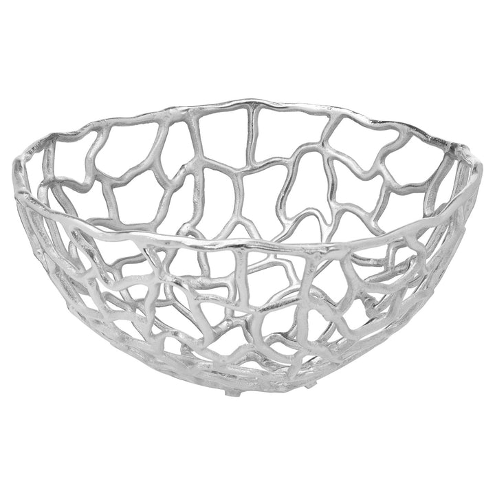 Oli Silver Perforated Coral inspired Bowl Large