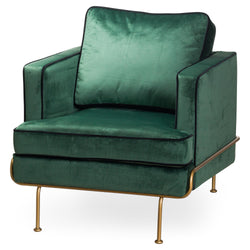 Henley Emerald Green Velvet Arm Chair