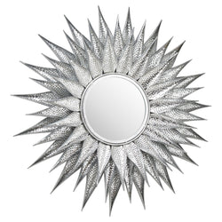 Oli Silver Large Sunburst Mirror