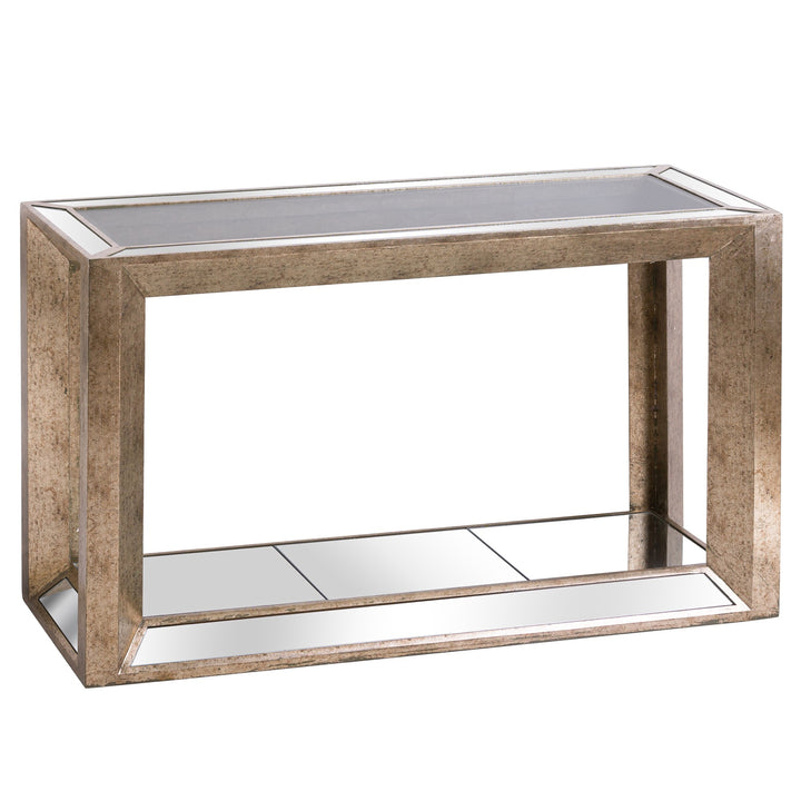 Franklin Mirrored Console Table with Shelf