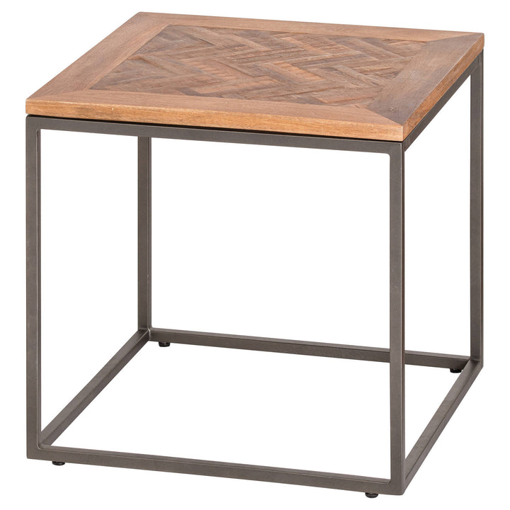 Boston Collection Side Table With Parquet Top