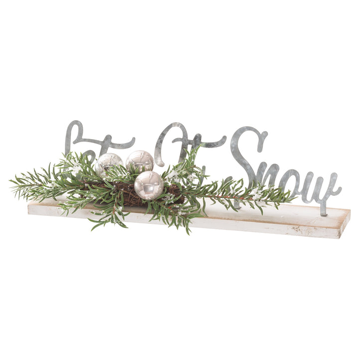 The Christmas Collection Let It Snow Table Sign