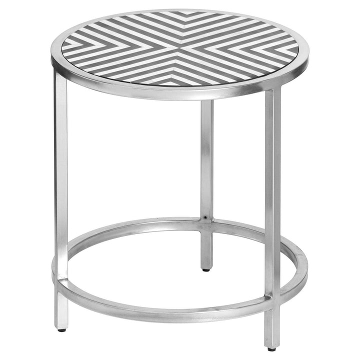 Handmade Inlay Round Side Table