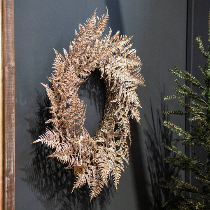 Bronze Faux Fern Wreath