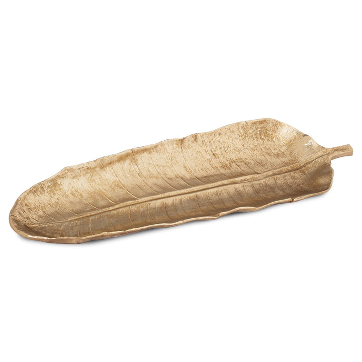 Large Gold Feather Dish