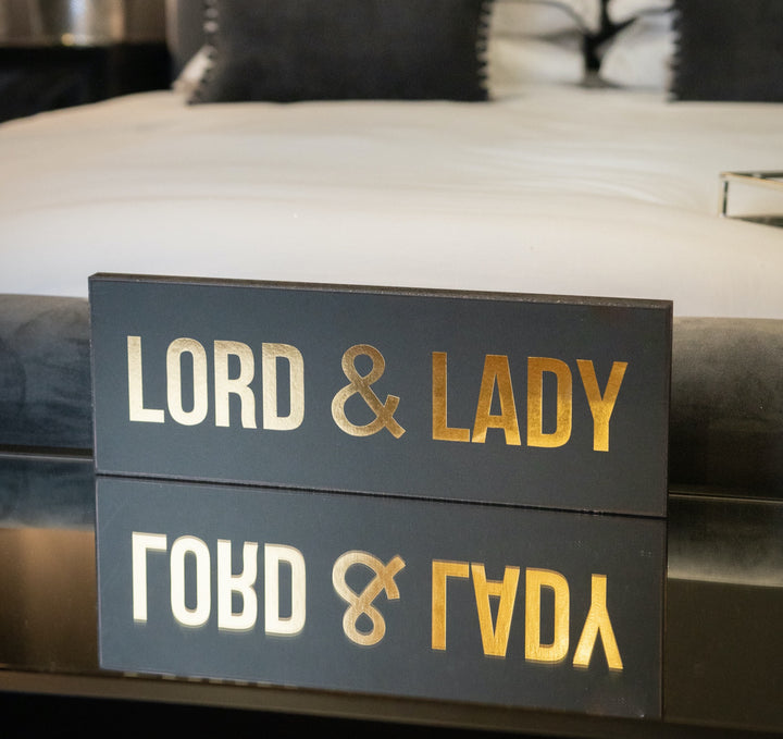 Lord and Lady Gold Foil Plaque