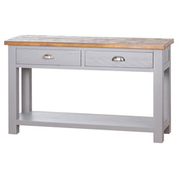 The Lakes Collection Two Drawer Console Table With Shelf