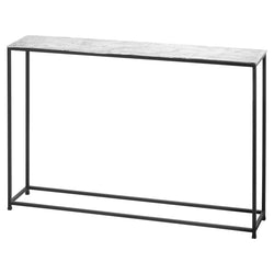 Distressed Silver Console Table