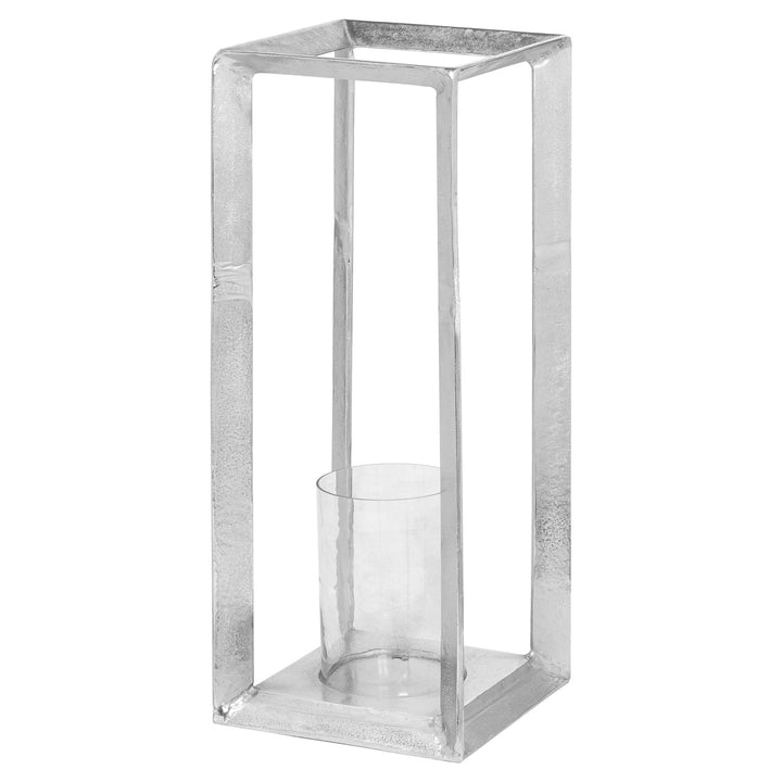Perla Large Cast Silver Candle Stand