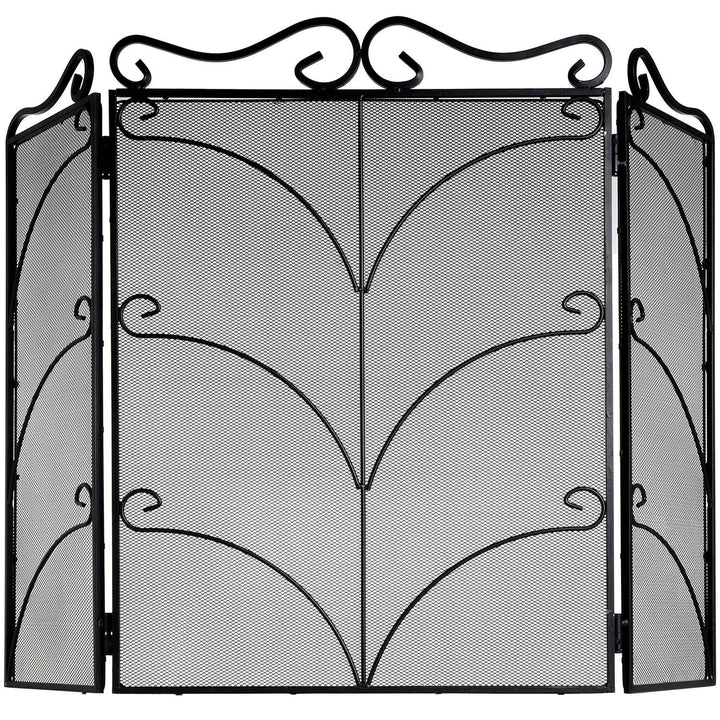 The Darley Heavy Large Black Ornate Fire Screen